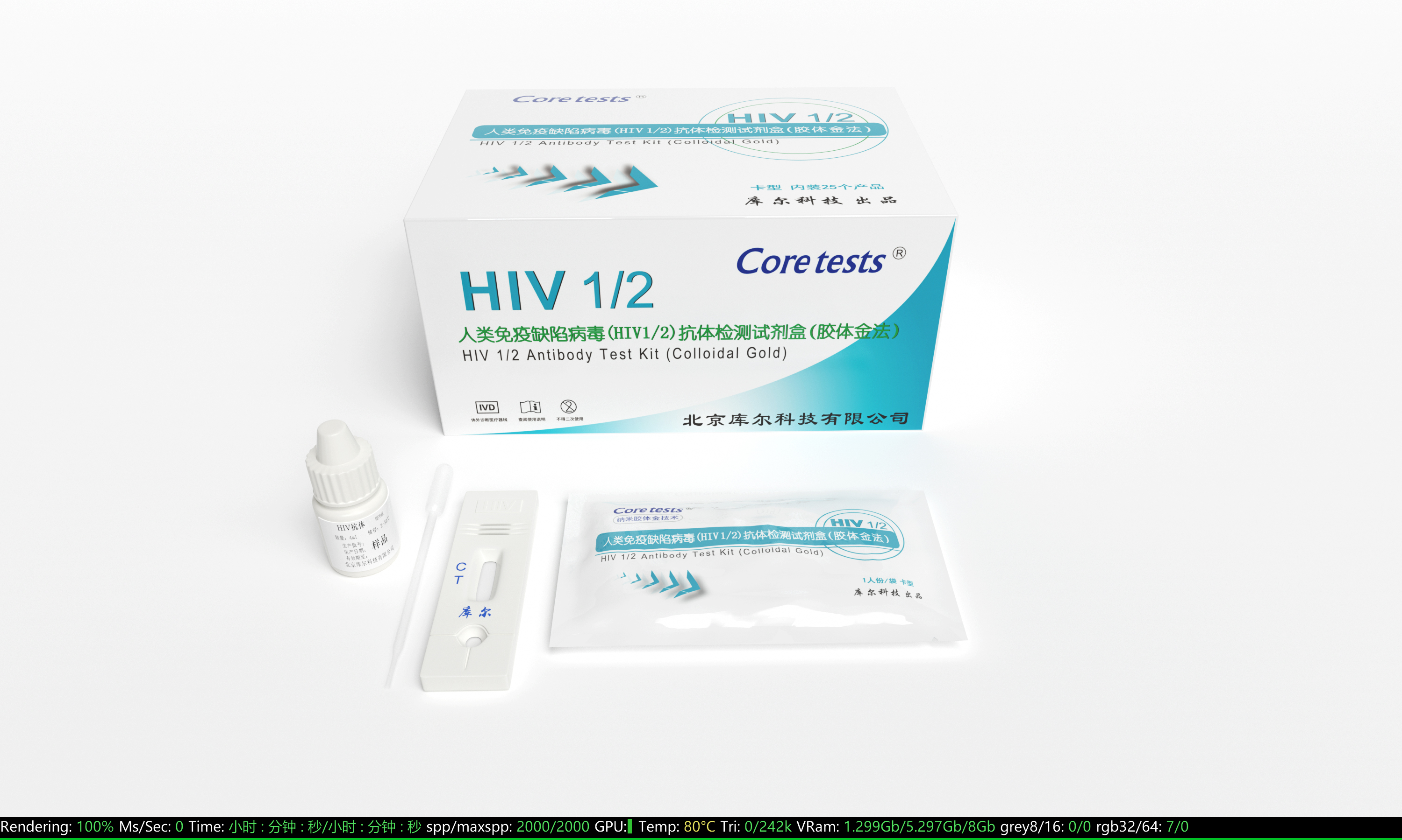 【Core tests】人类免疫缺陷病毒（HIV1/2）抗体检测试剂盒